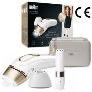 Epilator IPL Braun Silk-expert PRO 5 PL5159 Senzor automat & continuu Skin pro 2.0, 400.000 impulsuri, 10 niveluri de intensitate, 125 de impulsuri pe minut, cap de precizie,...