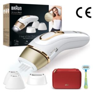 Epilator IPL Braun Silk-expert PRO 5 PL5382 Senzor automat & continuu Skin pro 2.0, 400.000 impulsuri, 10 niveluri de intensitate, 125 de impulsuri pe minut, 2 Capete de...