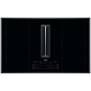 Plita incorporabila AEG CCE84779FB, Inductie, 4 zone de gatit, Hota integrata, Putere absorbrie 630 mc/h, FlexiBridge, Booster, Timer, Negru