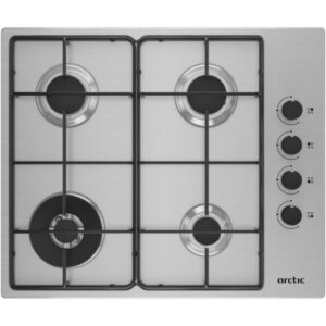 Plita incorporabila Arctic ARGW64123SX, Gaz, 4 arzatoare, Aprindere integrata, Arzator Wok, Inox