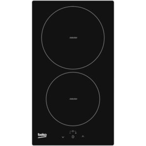 Plita incorporabila Beko HDMI32400DT, Inductie, 2 zone de gatit, Booster, Timer, Control touch, Stop & Go, SlimDesign, Indicator caldura reziduala, 30 cm, Negru