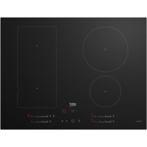 Plita incorporabila Beko HII74700UF, Inductie, IndyFlex, 70cm, HOb2Hood, 4 zone de gatit, WipeGuard, Stop&Go, 9 niveluri de putere, Power Management, inchidere automata, blocare...