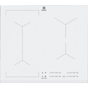 Plita incorporabila Electrolux EIV63440BW, Inductie, 4 zone de gatit, Bridge, Zona Infinte, OptiFix, Control touch, 60 cm, Sticla alba