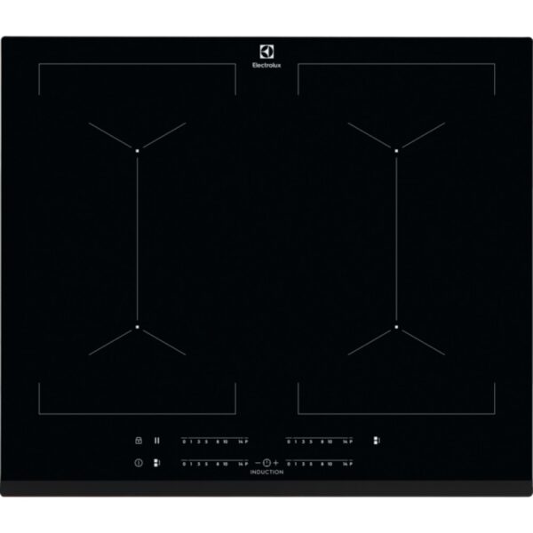 Plita incorporabila Electrolux EIV644, Inductie, 4 zone de gatit, DoubleBridge, PowerBoost, Timer, Control touch, 60 cm, Sticla neagra